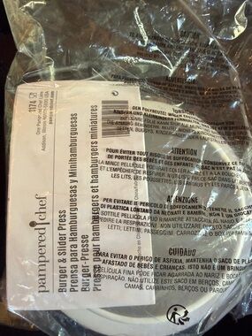 Pampered Chef White Burger & Slider Press